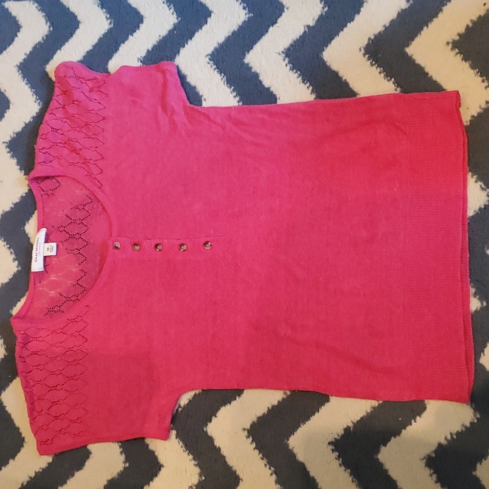 Beautiful pink linen rayon blend top
